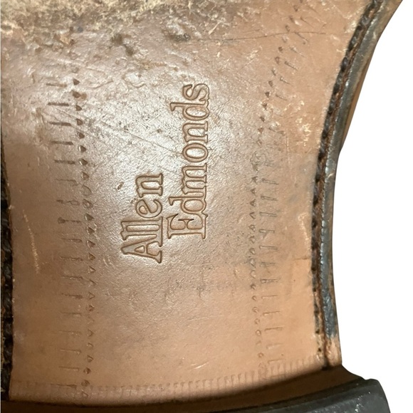 Allen Edmonds Strand Oxford Dress Shoe Mens 7.5 D Walnut Brown Leather Cap Toe - Picture 6 of 12